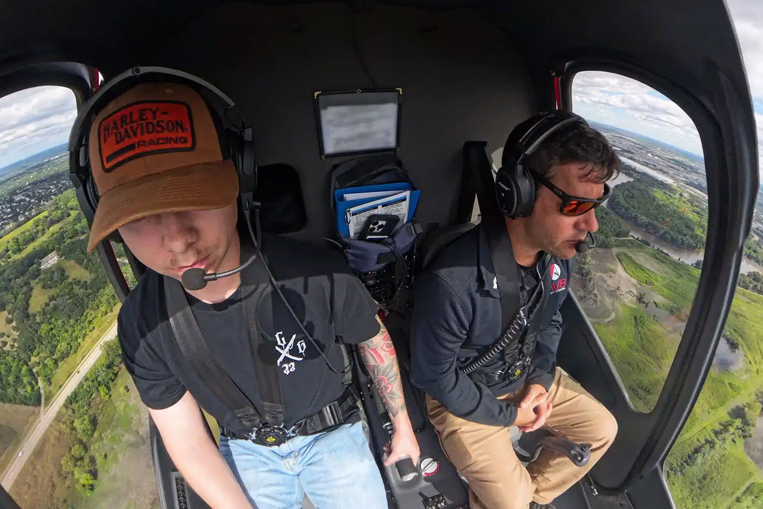 AV8 Questions, Brock Wiley, Helicopter Training with Student, in flight