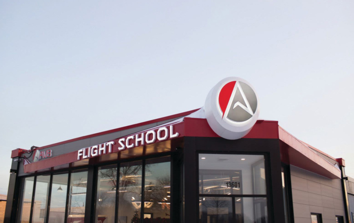 Eden Prairie Lifestyle magazine feature, AV8 Flight School building exterior
