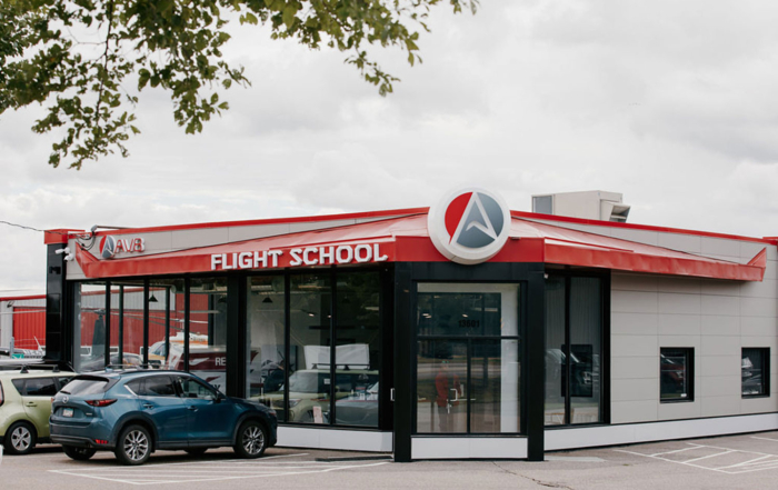Flight School Exterior Building, AV8 Flight