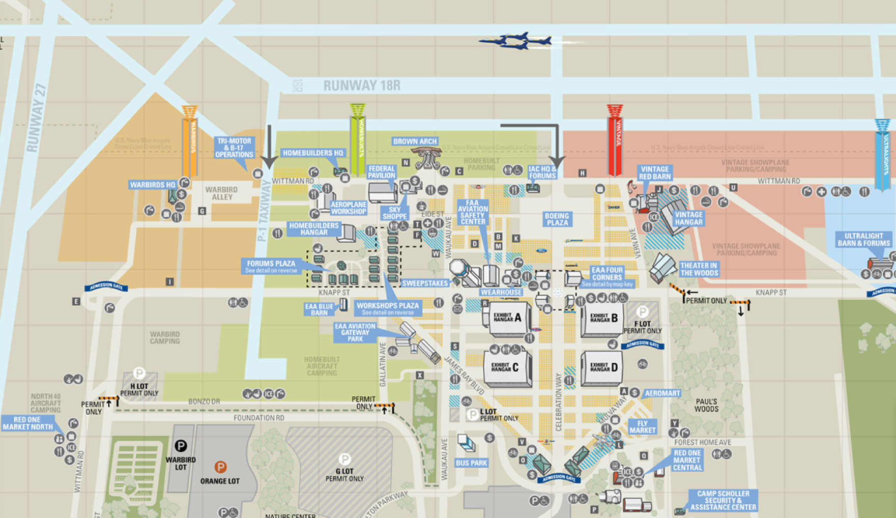 Oshkosh 2026 event map